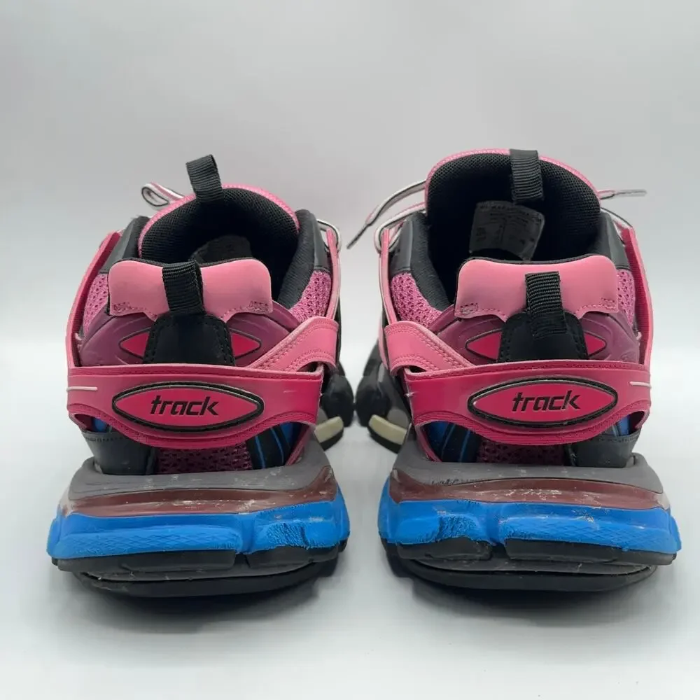 BALENCIAGA Track Runner Trainer Sneakers Pink Blue Sz 42 $958